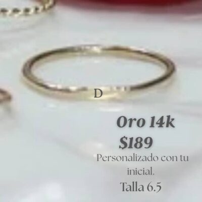 ANILLO DE ORO CON GRABACION