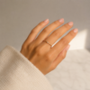Anillo Mini con Piedra Natural en Oro 14K y 18K