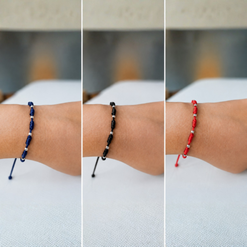 Pulsera 7 Nudos en Plata 925 y Oro 14K