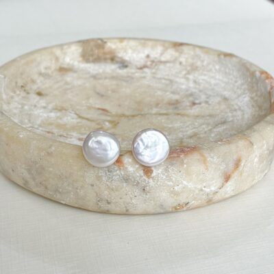 Aretes Perla Plata