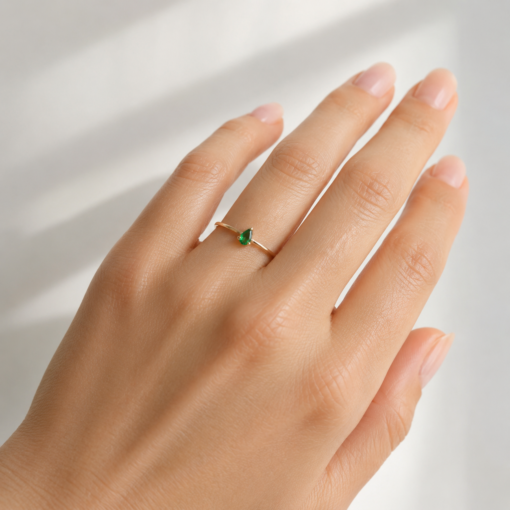 Anillo Gota Clásico en Oro 14K y 18K