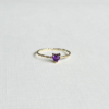 Anillo Corazón Twist en Oro 14K y 18K con piedra natural de corte corazón