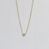 Collar Punto de Luz en Oro 18K con circonio de corte redondo y engaste bisel