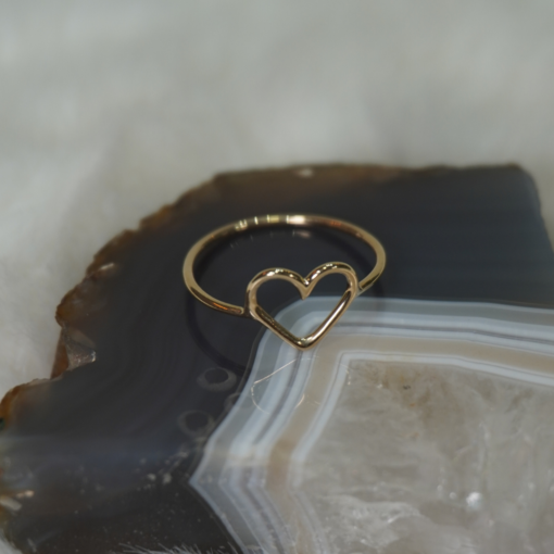 Anillo Amor Corazón en Oro 14 o 18K