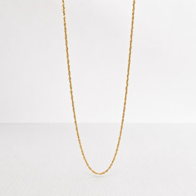 Cadena Barbada Torcida en Oro 18K de 40 cm con diseño de eslabones torcidos