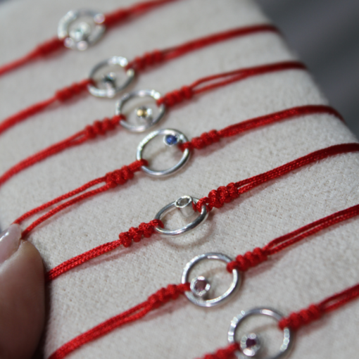 Pulsera Natal Círculo en Plata 925 y Oro 14K