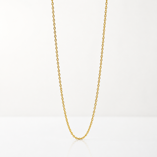 Cadena Áncora en Oro 18K de 45 cm ideal para dijes medianos