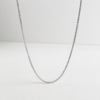 Cadena Veneciana en Oro Blanco 18K de 45 cm con diseño de eslabones cuadrados y espesor de 1,5 mm
