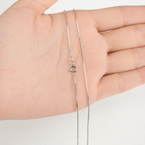 Cadena Veneciana en Oro Blanco 18K