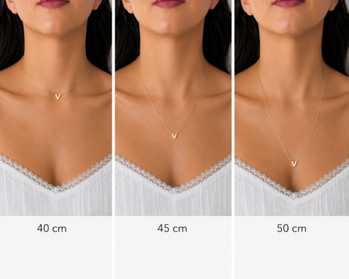 Collar Inicial 3D en Oro 18K