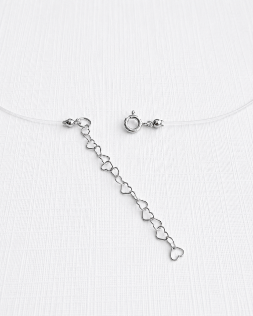 Collar Nylon con Piedra Natural en Plata 925