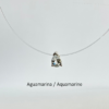 Collar Nylon con Piedra Natural en Plata 925