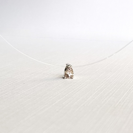 Collar Nylon con Piedra Natural en Plata 925