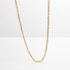 Cadena Cubana en Oro 18K de 47 cm elaborada en oro macizo con diseño clásico de eslabones