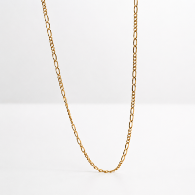 Cadena Cubana en Oro 18K de 47 cm elaborada en oro macizo con diseño clásico de eslabones
