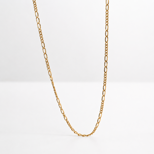 Cadena Cubana en Oro 18K de 47 cm elaborada en oro macizo con diseño clásico de eslabones