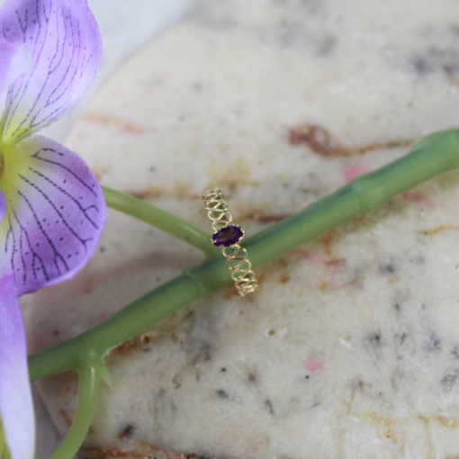 79_2 Anillo Mini Oruga en oro 14K