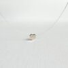 Collar Nylon Corazón Mini en Plata 950 con corazón de 8 mm y cordón transparente