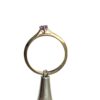 Anillo Corazón Amatista en Oro 18k  - Talla 8