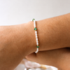 Pulsera de Piedras Naturales y Perlas  en  Oro 14K