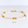 Citrina Pearl and Citrine Bracelet Pulsera de Piedras Naturales y Perlas en Oro 14K