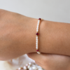 Pulsera de Piedras Naturales y Perlas  en  Oro 14K