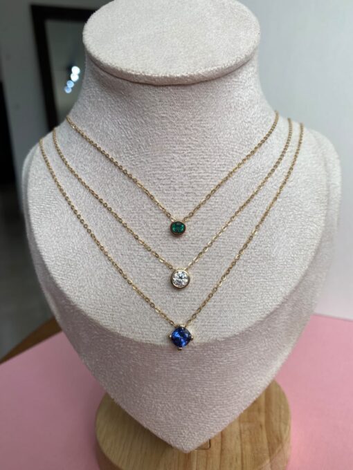 Collar Punto Luz en Oro 18K