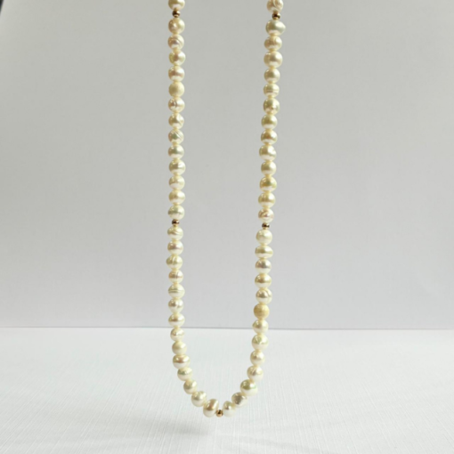 Collar Perlas Clásico  Oro 14k