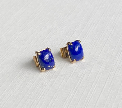 Aretes Lapislázuli en Oro 18K