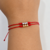 Pulsera  3 esferas Oro 14k y Plata 925